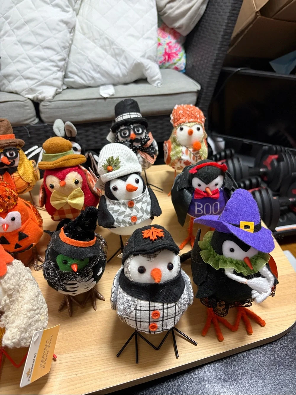 Lot of 25 Halloween and Fall Fabric Birds